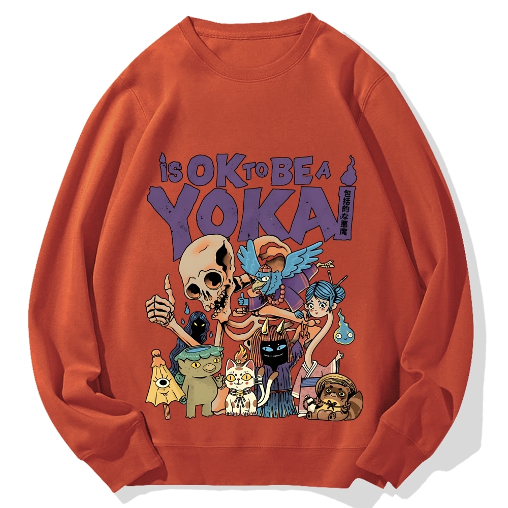 OK Yokai Japanese Ghost Cotton Sweatshirt