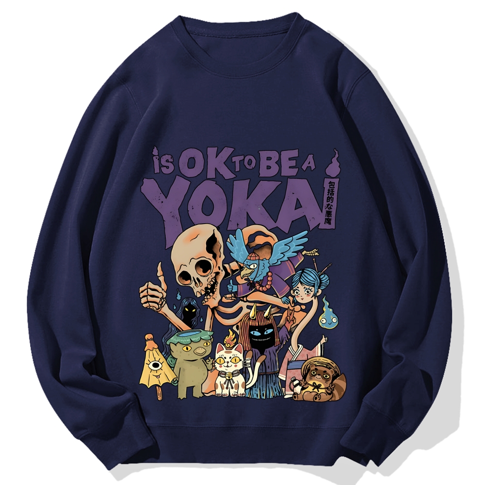 OK Yokai Japanese Ghost Cotton Sweatshirt