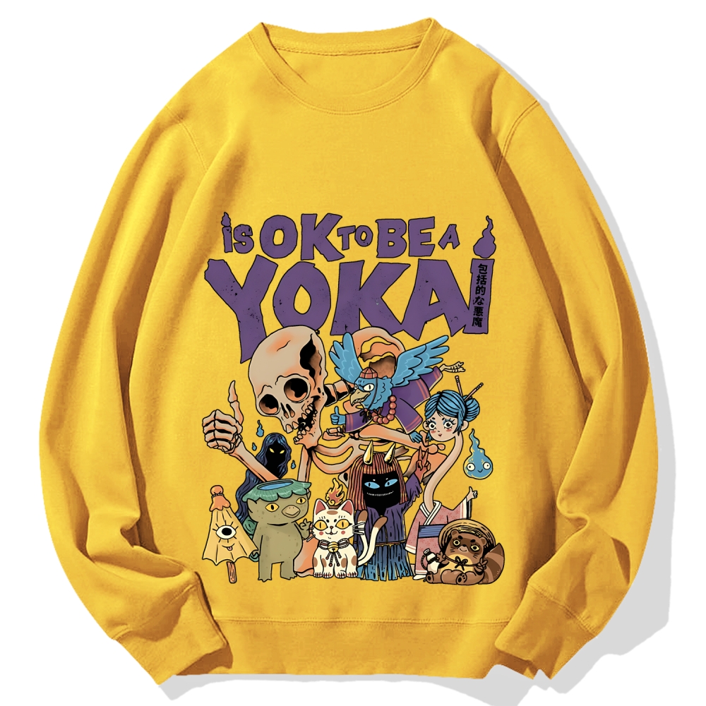 OK Yokai Japanese Ghost Cotton Sweatshirt