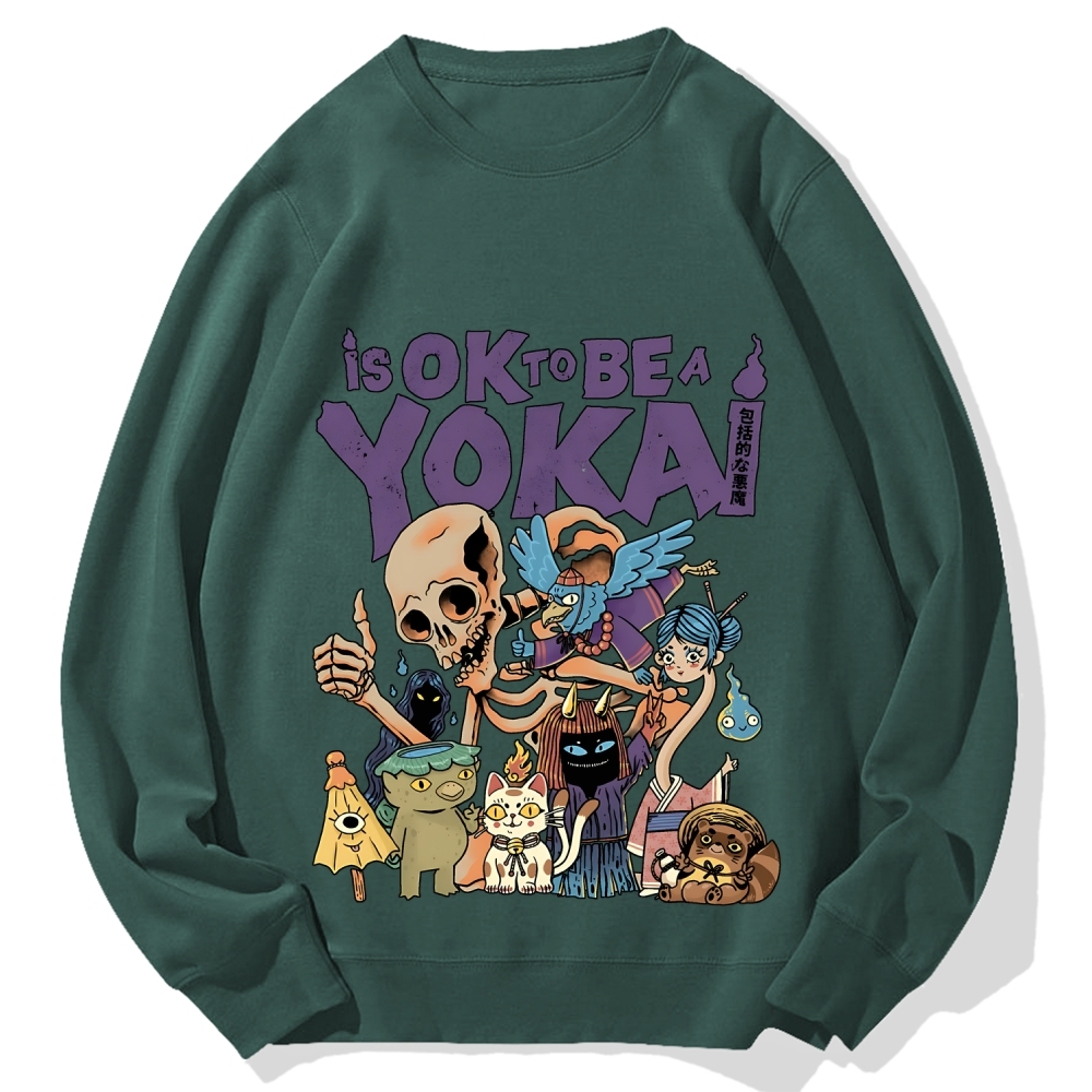 OK Yokai Japanese Ghost Cotton Sweatshirt