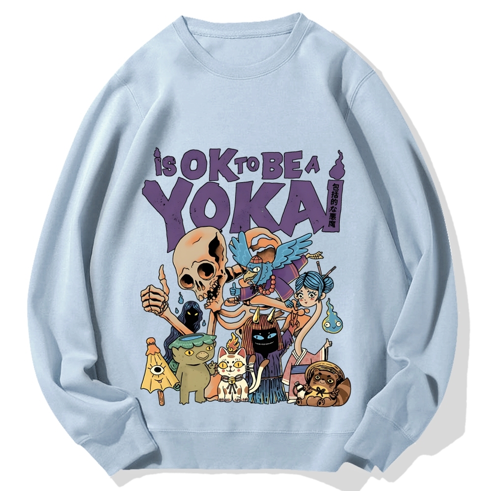 OK Yokai Japanese Ghost Cotton Sweatshirt