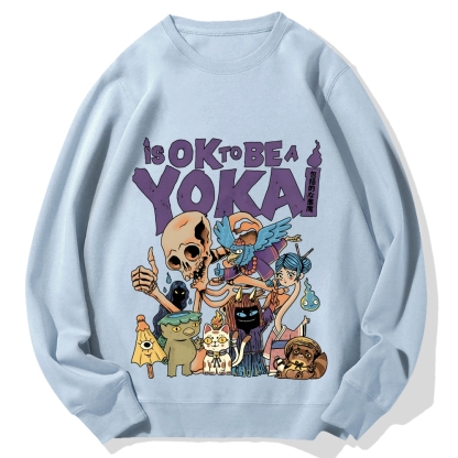 OK Yokai Japanese Ghost Cotton Sweatshirt
