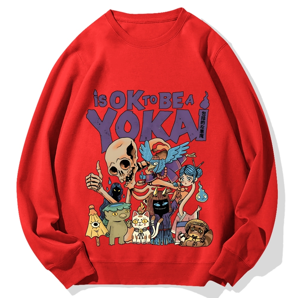 OK Yokai Japanese Ghost Cotton Sweatshirt