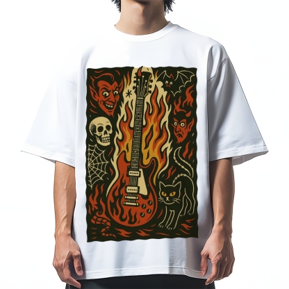 Hell Guitar Cotton casual T-shirt