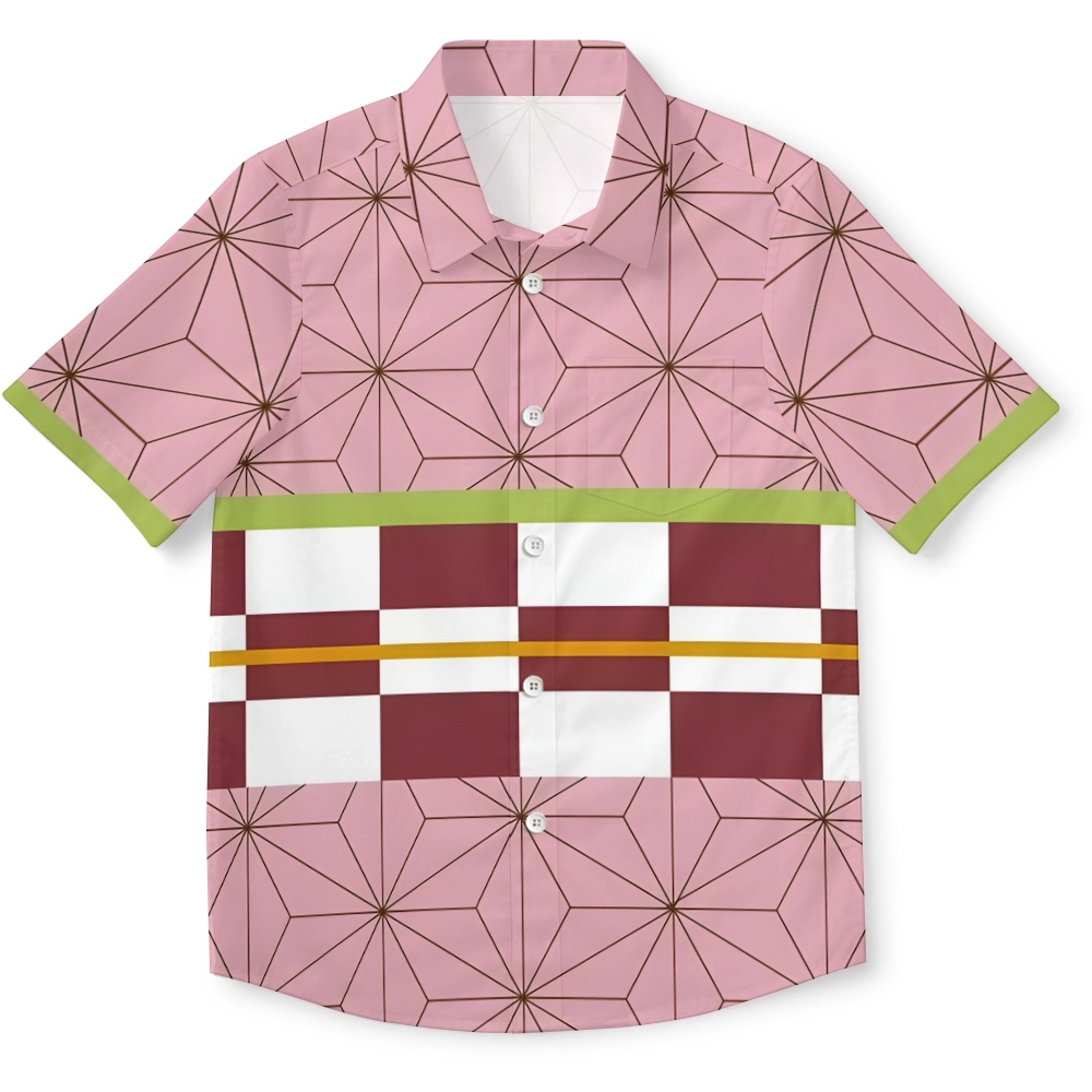 Japanese Kimetsu no Yaiba Anime Style Kimono Button-up Shirt