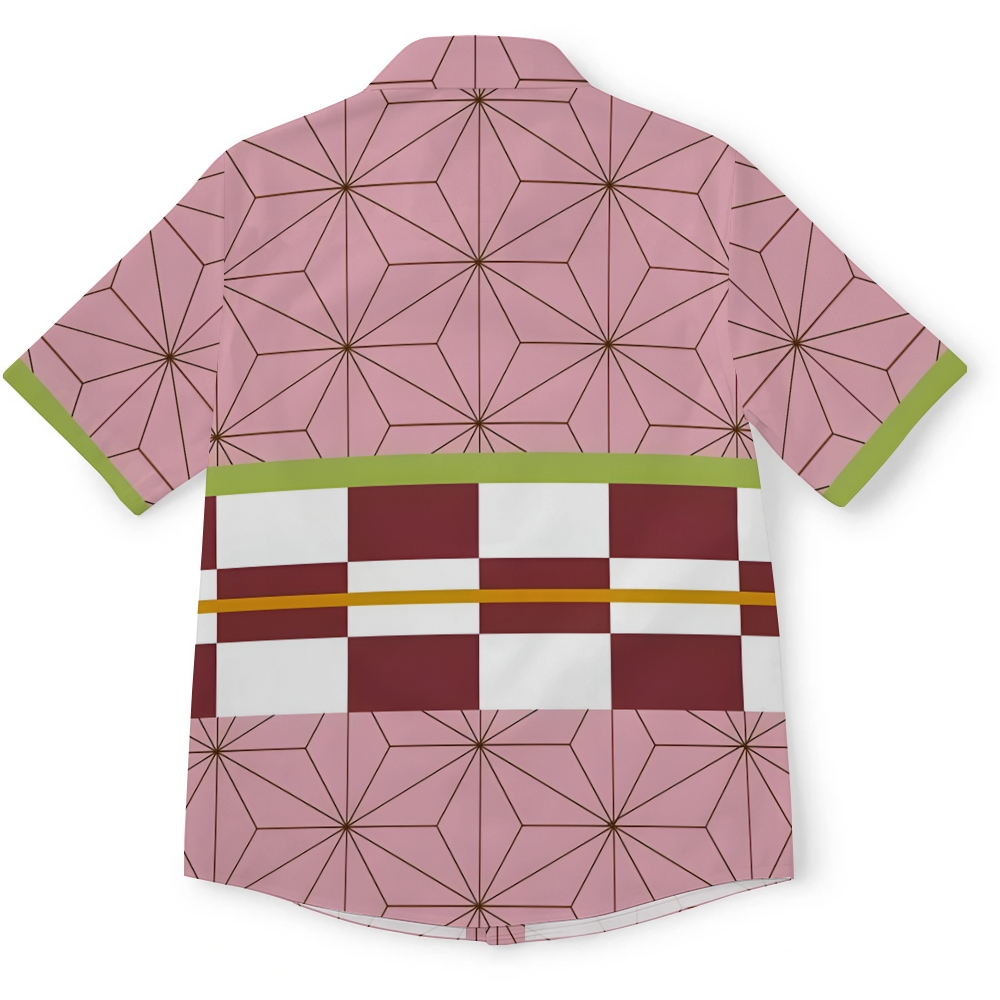 Japanese Kimetsu no Yaiba Anime Style Kimono Button-up Shirt 