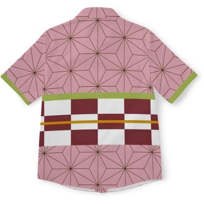 Japanese Kimetsu no Yaiba Anime Style Kimono Button-up Shirt 
