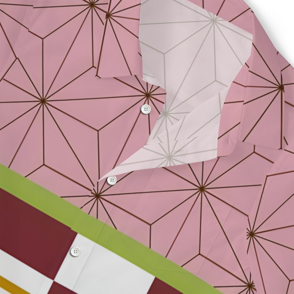 Japanese Kimetsu no Yaiba Anime Style Kimono Button-up Shirt 