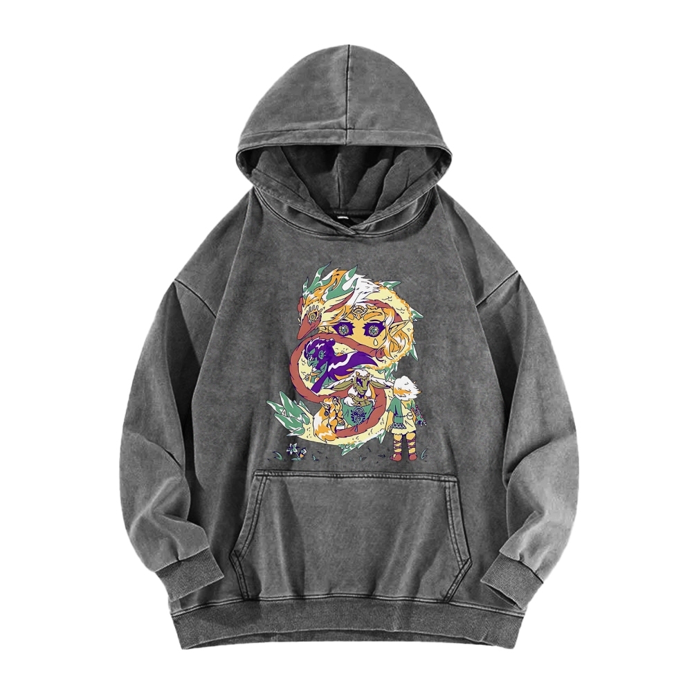 Hyrule Dragon Vintage Washed Hoodie