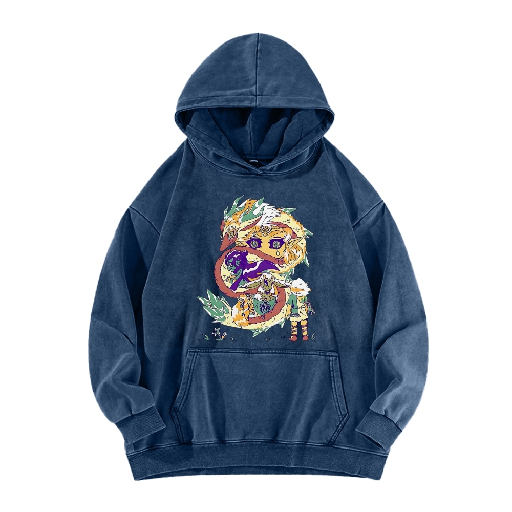 Hyrule Dragon Vintage Washed Hoodie