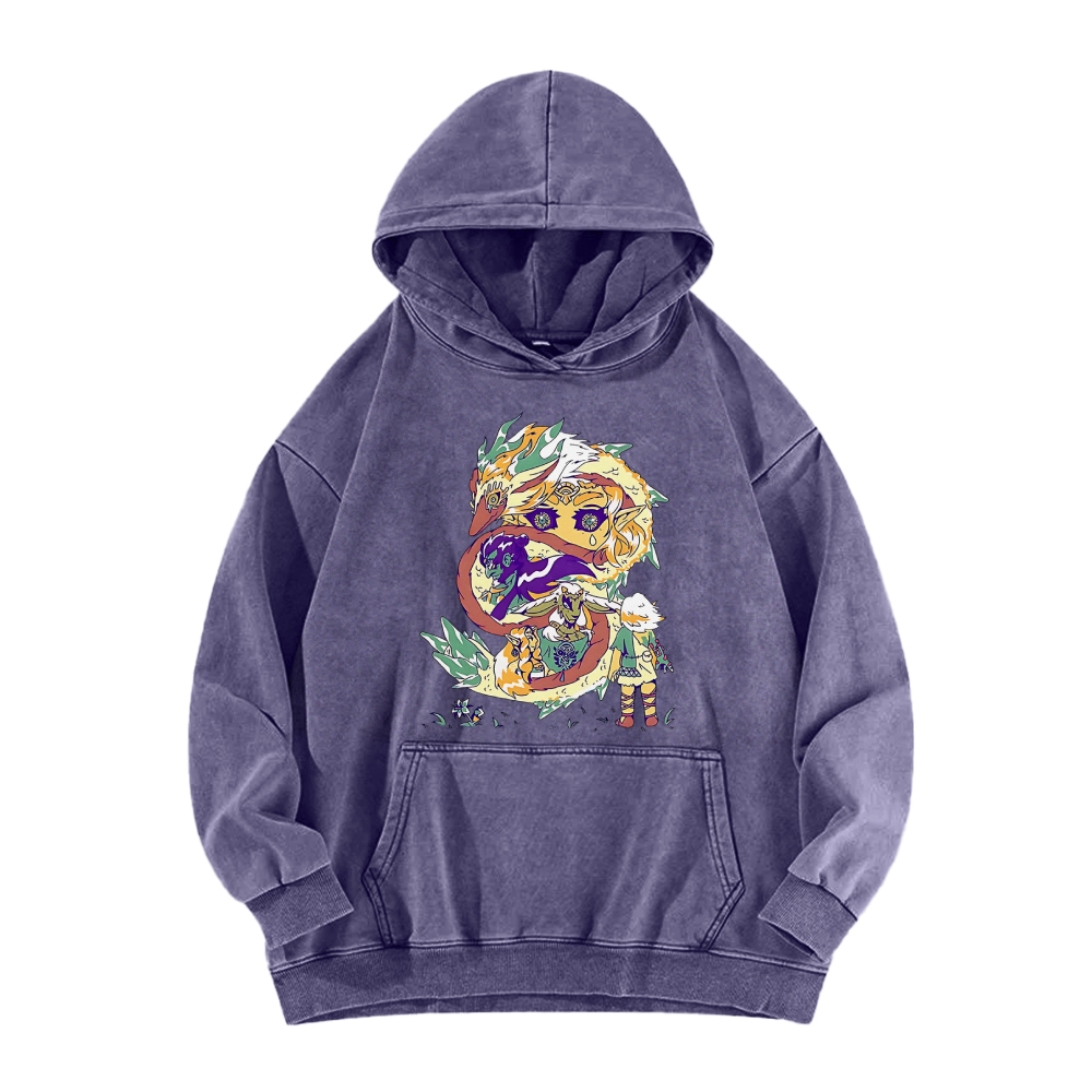 Hyrule Dragon Vintage Washed Hoodie