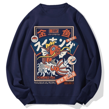 Powered Fish Cotton Sweatshirt
