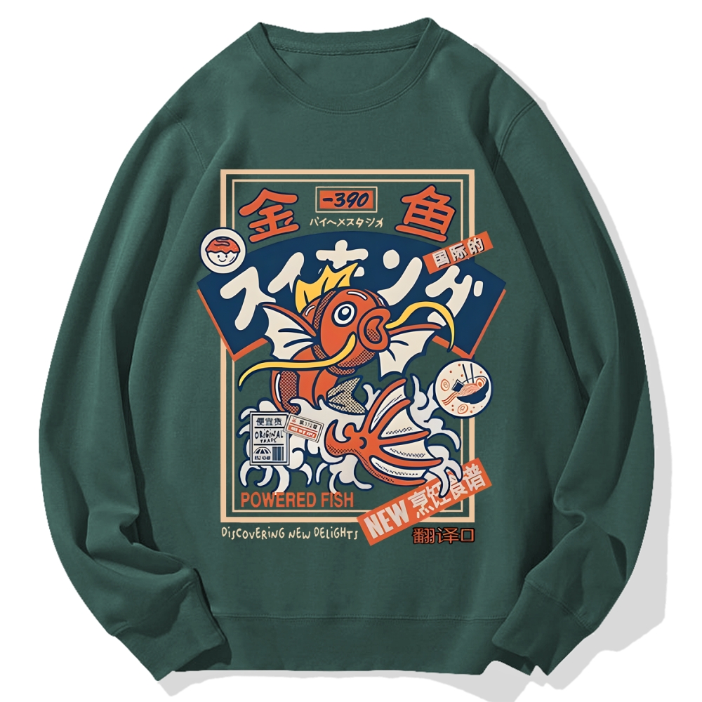 Powered Fish Cotton Sweatshirt