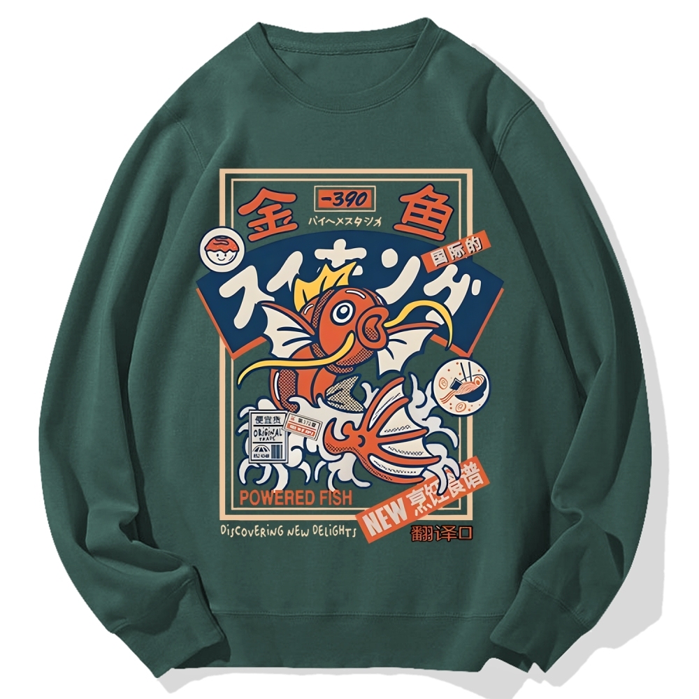 Powered Fish Cotton Sweatshirt