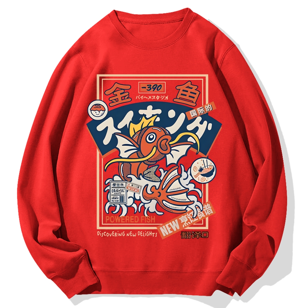 Powered Fish Cotton Sweatshirt