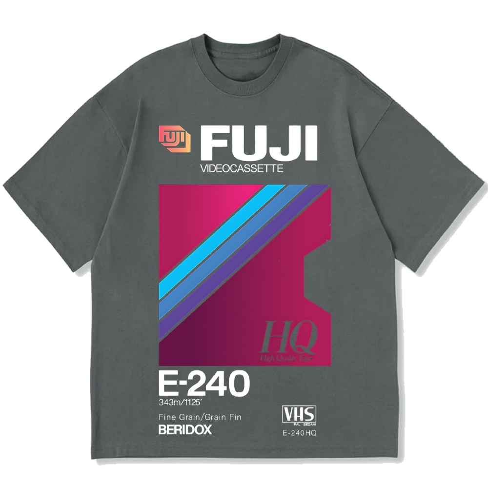 Fuji HQ E-240 VHS Japanese Cotton casual T-shirt
