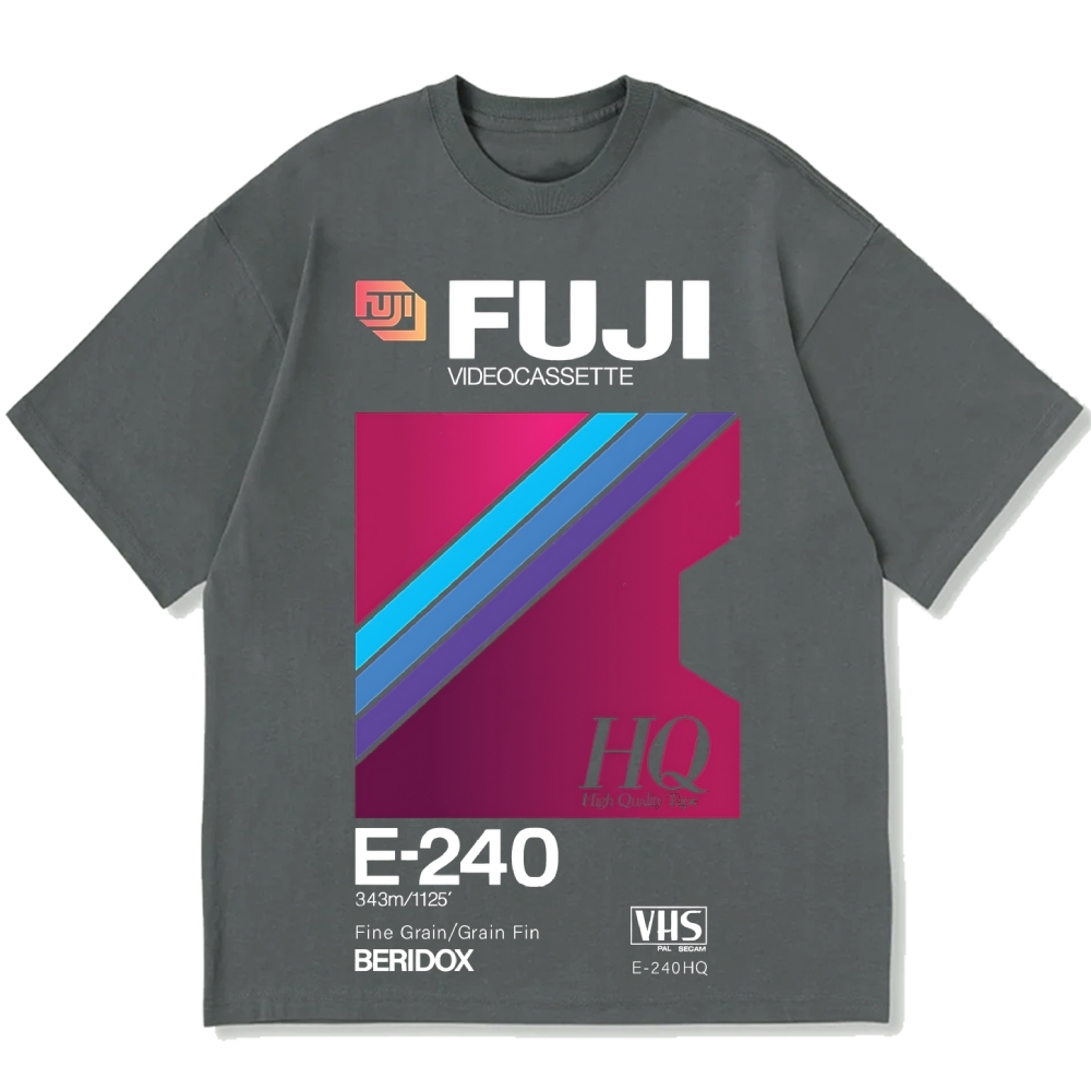 Fuji HQ E-240 VHS Japanese Cotton casual T-shirt