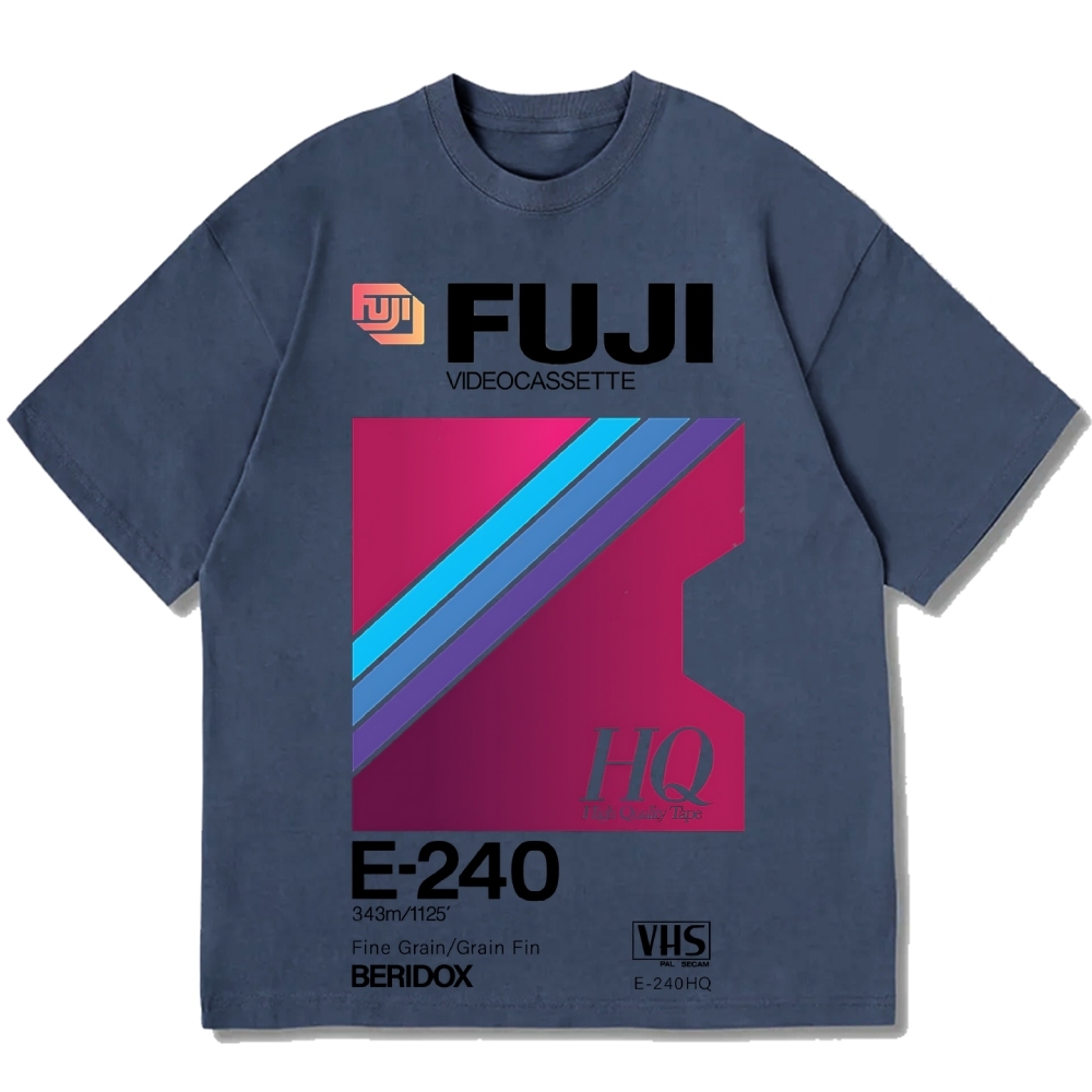 Fuji HQ E-240 VHS Japanese Cotton casual T-shirt