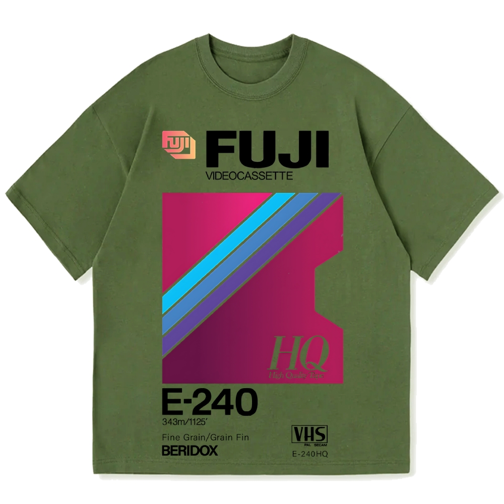 Fuji HQ E-240 VHS Japanese Cotton casual T-shirt