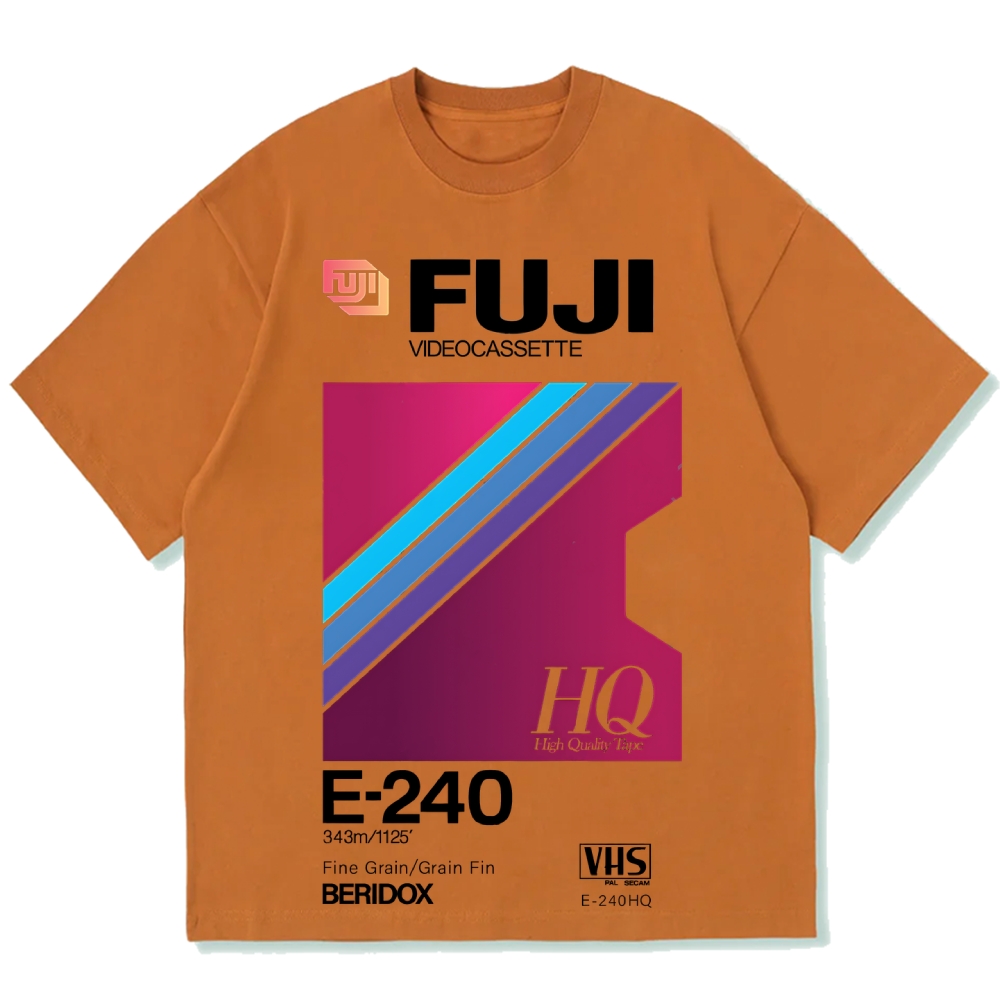 Fuji HQ E-240 VHS Japanese Cotton casual T-shirt