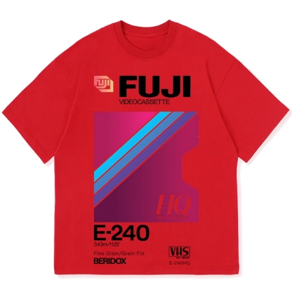 Fuji HQ E-240 VHS Japanese Cotton casual T-shirt