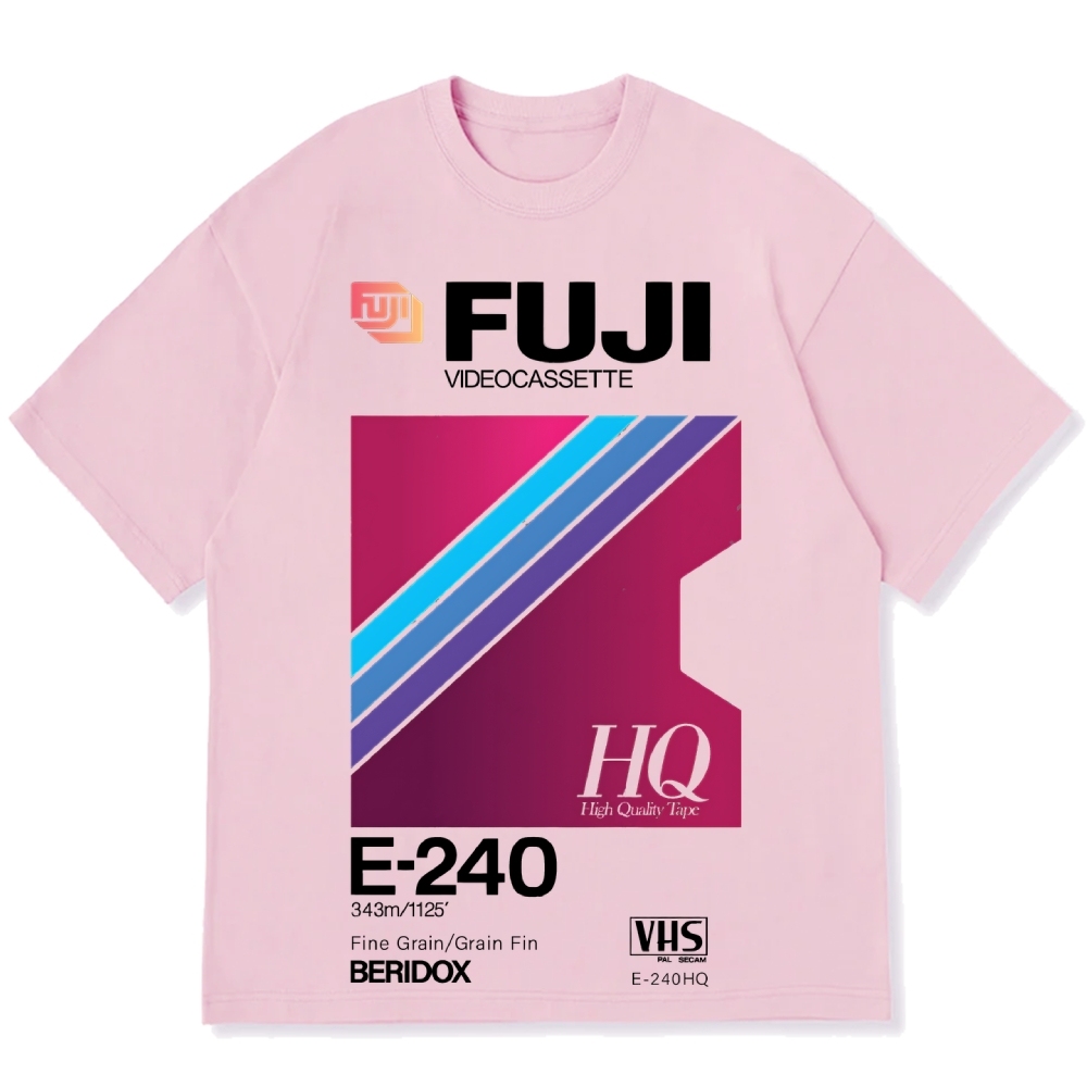 Fuji HQ E-240 VHS Japanese Cotton casual T-shirt