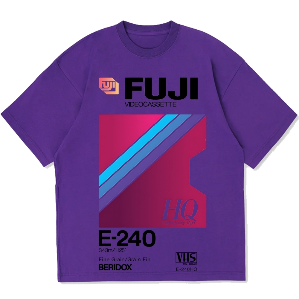 Fuji HQ E-240 VHS Japanese Cotton casual T-shirt