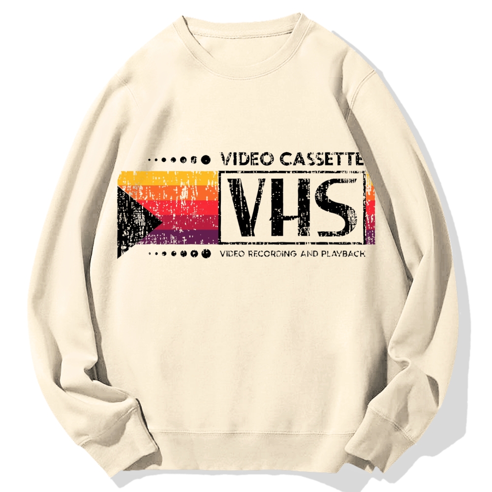 Japanese VHS Video Cassette Cotton Sweatshirt