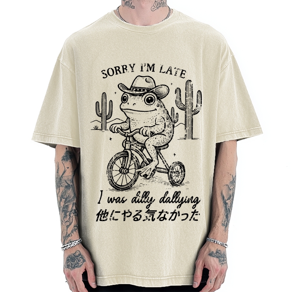 Sorry I'm Late I Was Dilly Dallying Vintage Washed T-shirt