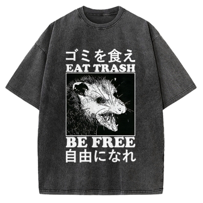 Eat Trash Be Free Vintage Washed T-shirt