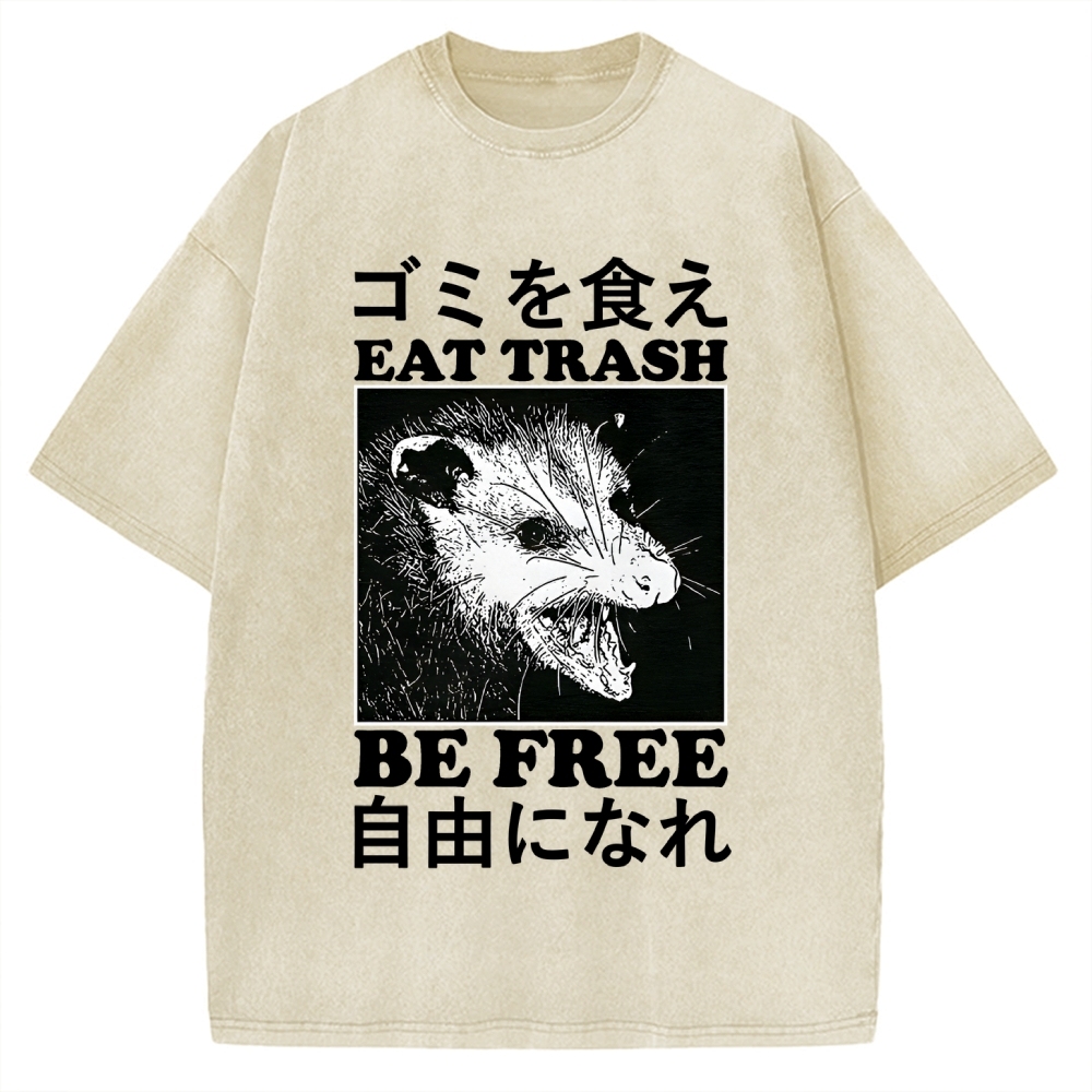 Eat Trash Be Free Vintage Washed T-shirt