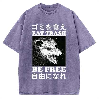 Eat Trash Be Free Vintage Washed T-shirt