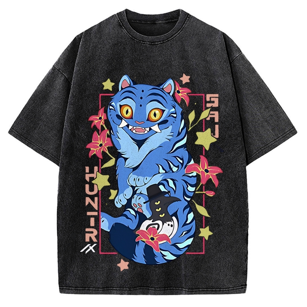 Derpy Tiger Demon Hunters Vintage Washed T-shirt