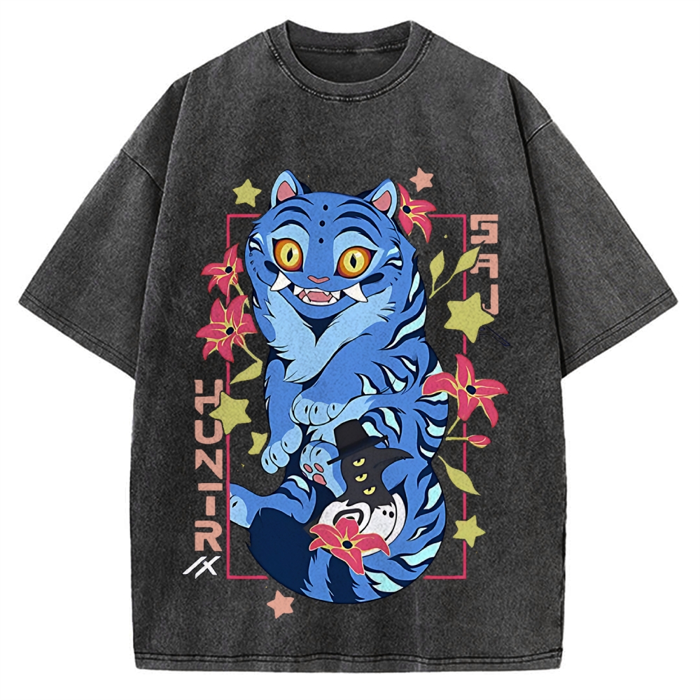 Derpy Tiger Demon Hunters Vintage Washed T-shirt