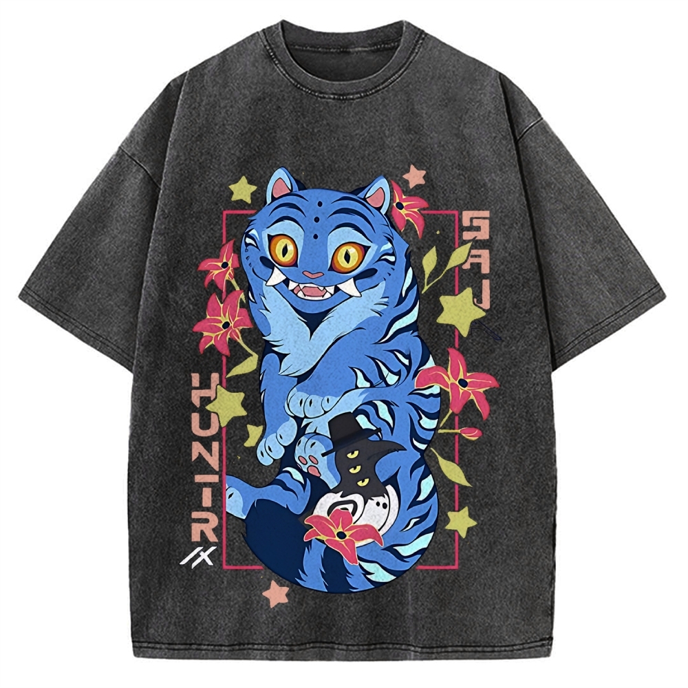 Derpy Tiger Demon Hunters Vintage Washed T-shirt