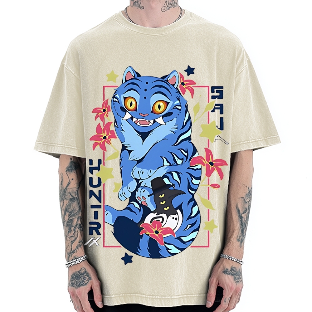 Derpy Tiger Demon Hunters Vintage Washed T-shirt