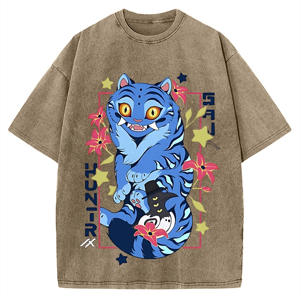 Derpy Tiger Demon Hunters Vintage Washed T-shirt