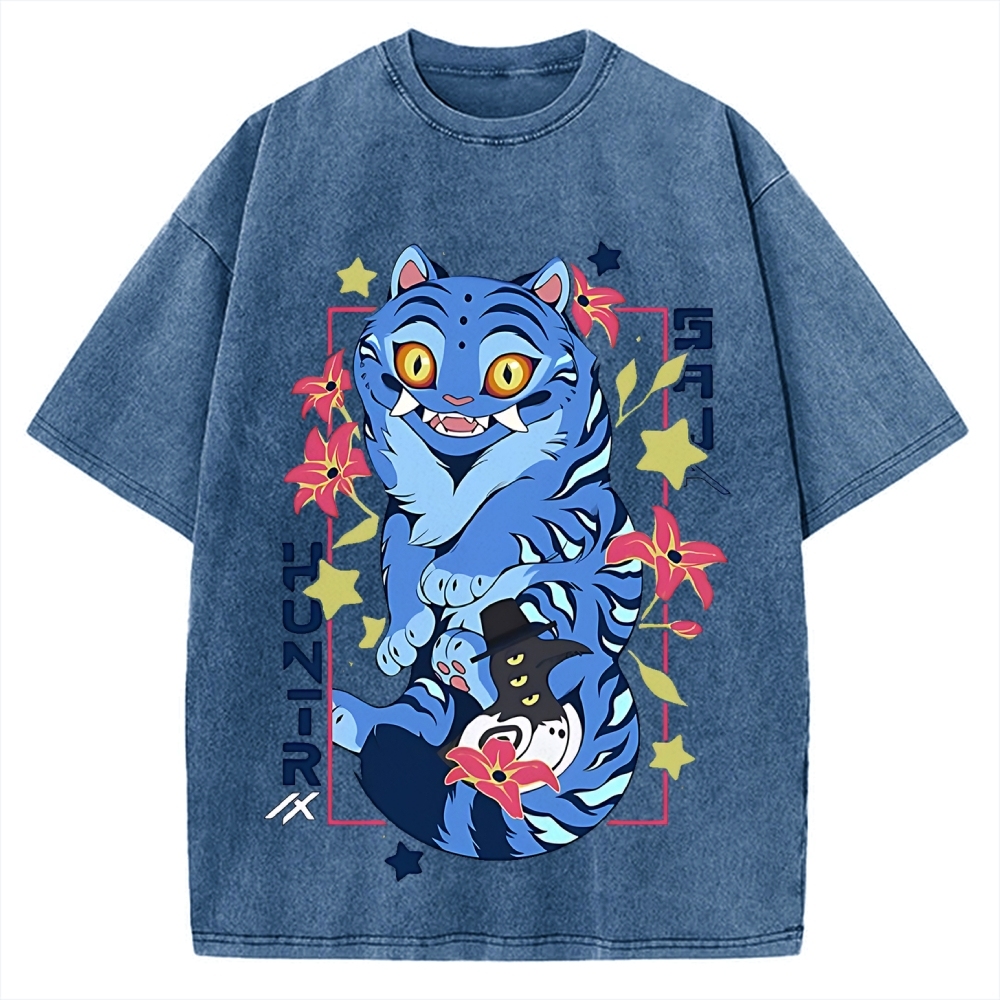 Derpy Tiger Demon Hunters Vintage Washed T-shirt