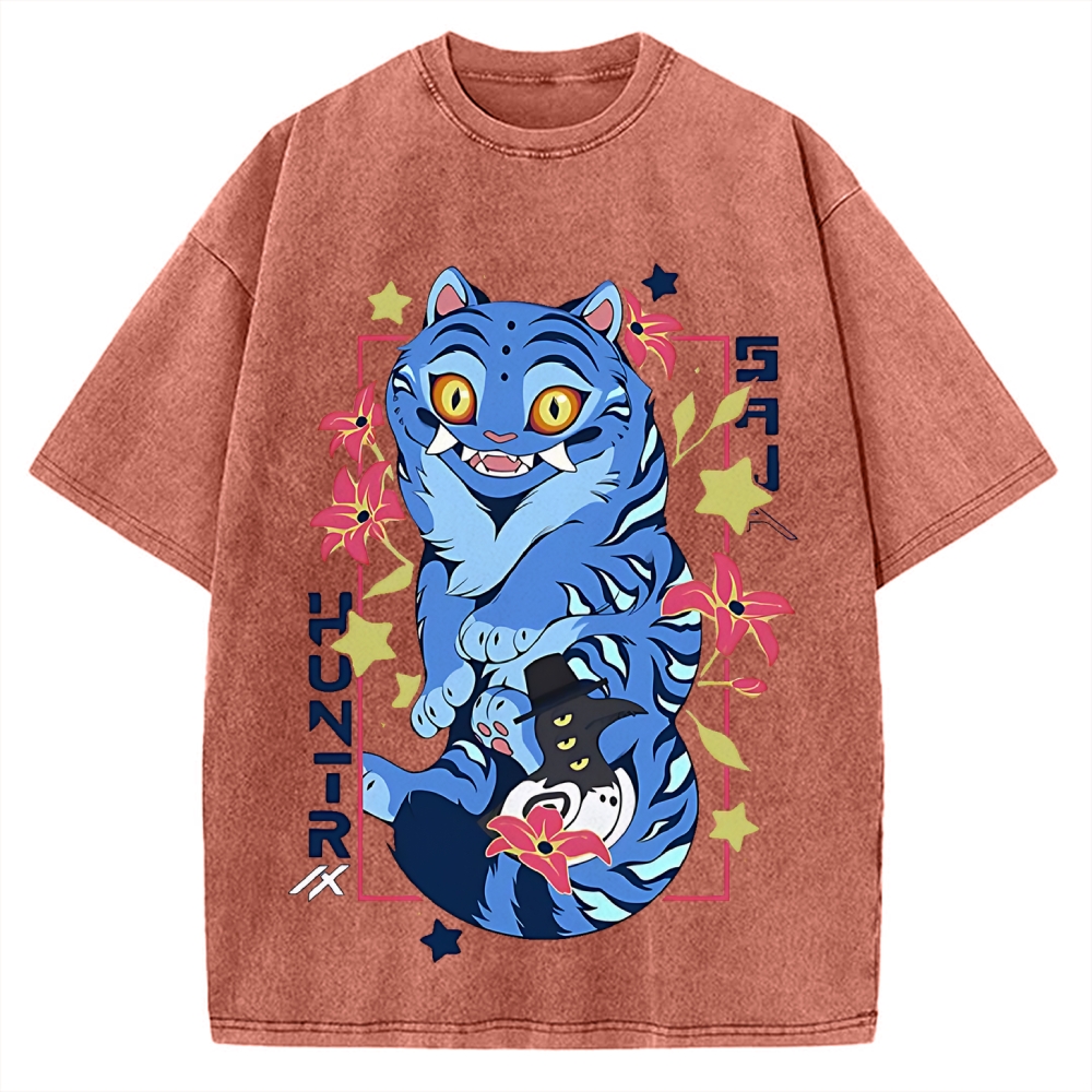 Derpy Tiger Demon Hunters Vintage Washed T-shirt