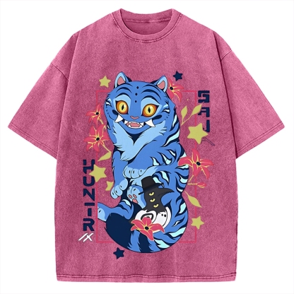 Derpy Tiger Demon Hunters Vintage Washed T-shirt