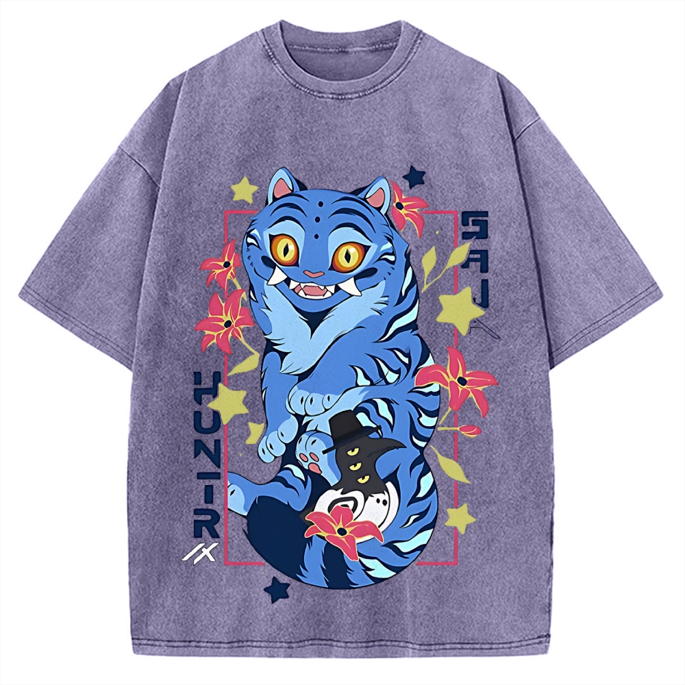 Derpy Tiger Demon Hunters Vintage Washed T-shirt