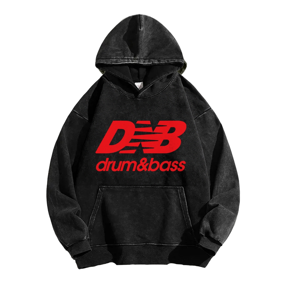 DNB Drum And Bass Vintage Washed Hoodie