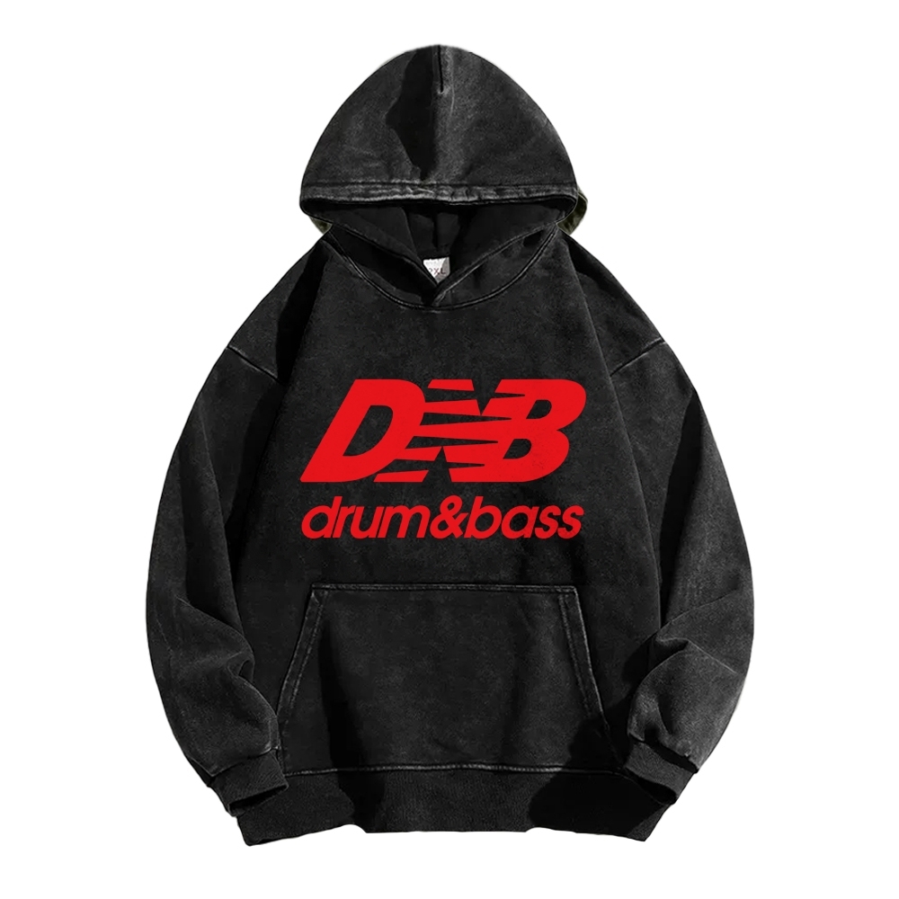 DNB Drum And Bass Vintage Washed Hoodie