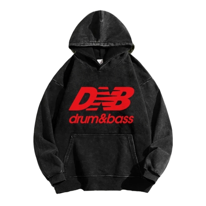 DNB Drum And Bass Vintage Washed Hoodie