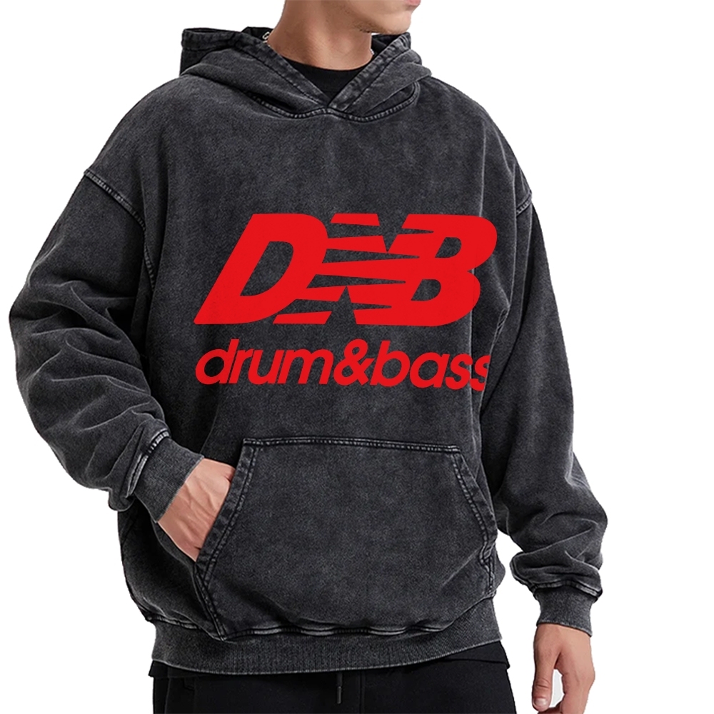 DNB Drum And Bass Vintage Washed Hoodie