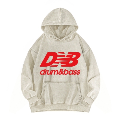 DNB Drum And Bass Vintage Washed Hoodie