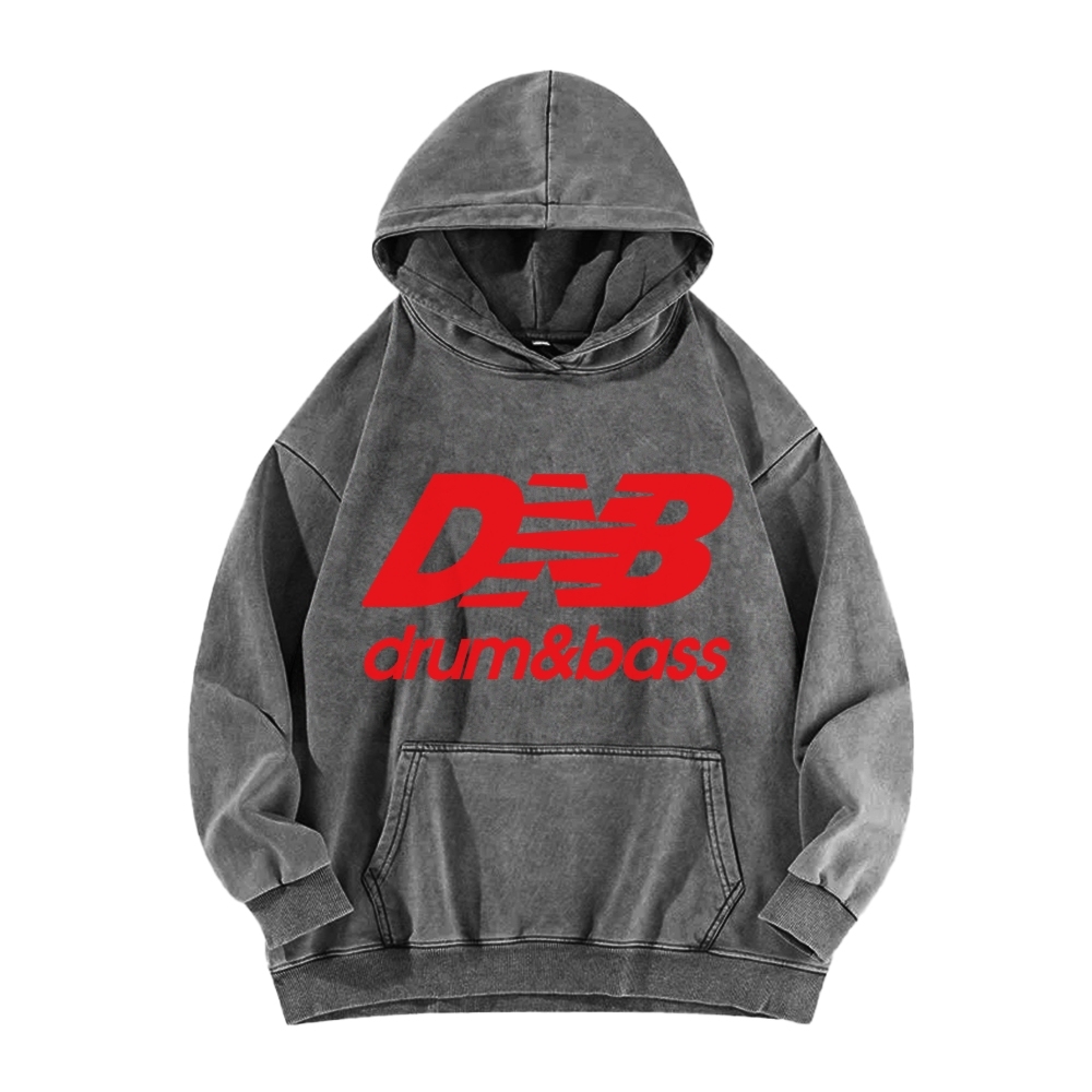 DNB Drum And Bass Vintage Washed Hoodie
