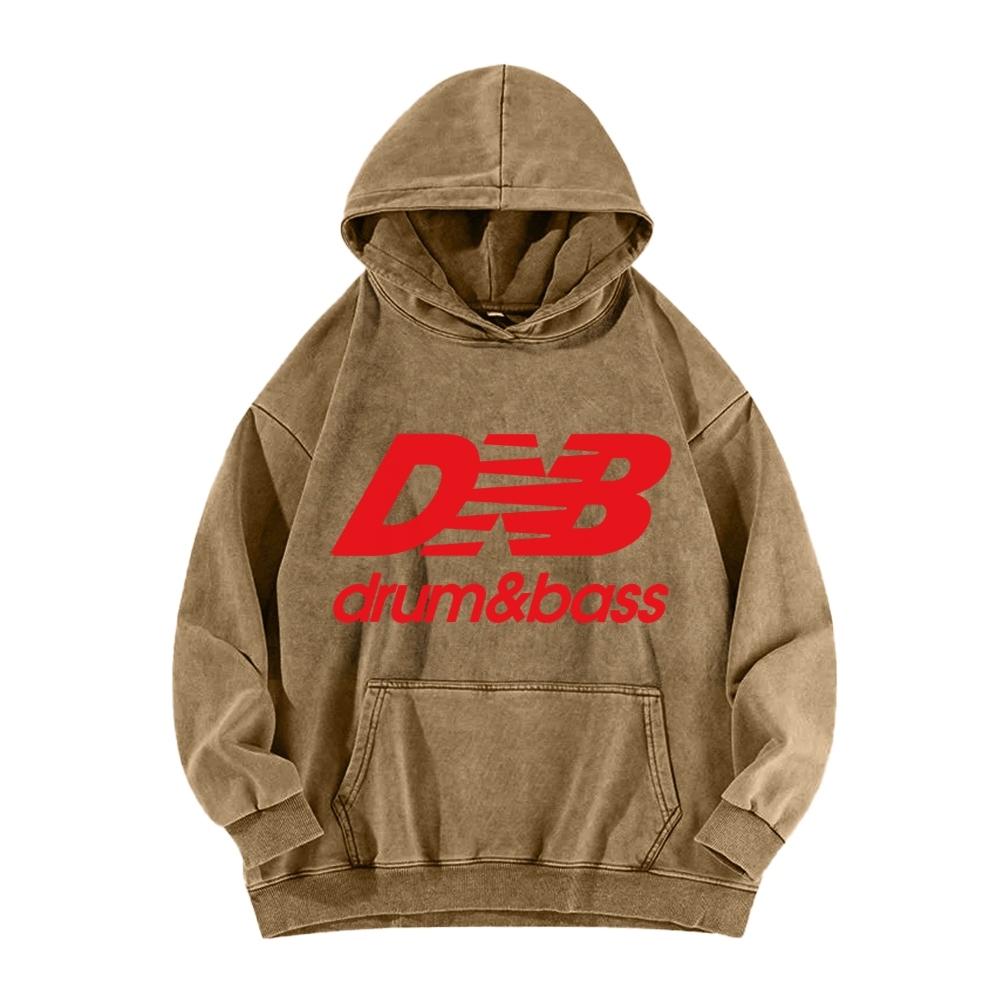 DNB Drum And Bass Vintage Washed Hoodie