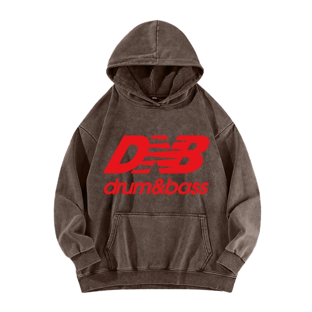 DNB Drum And Bass Vintage Washed Hoodie