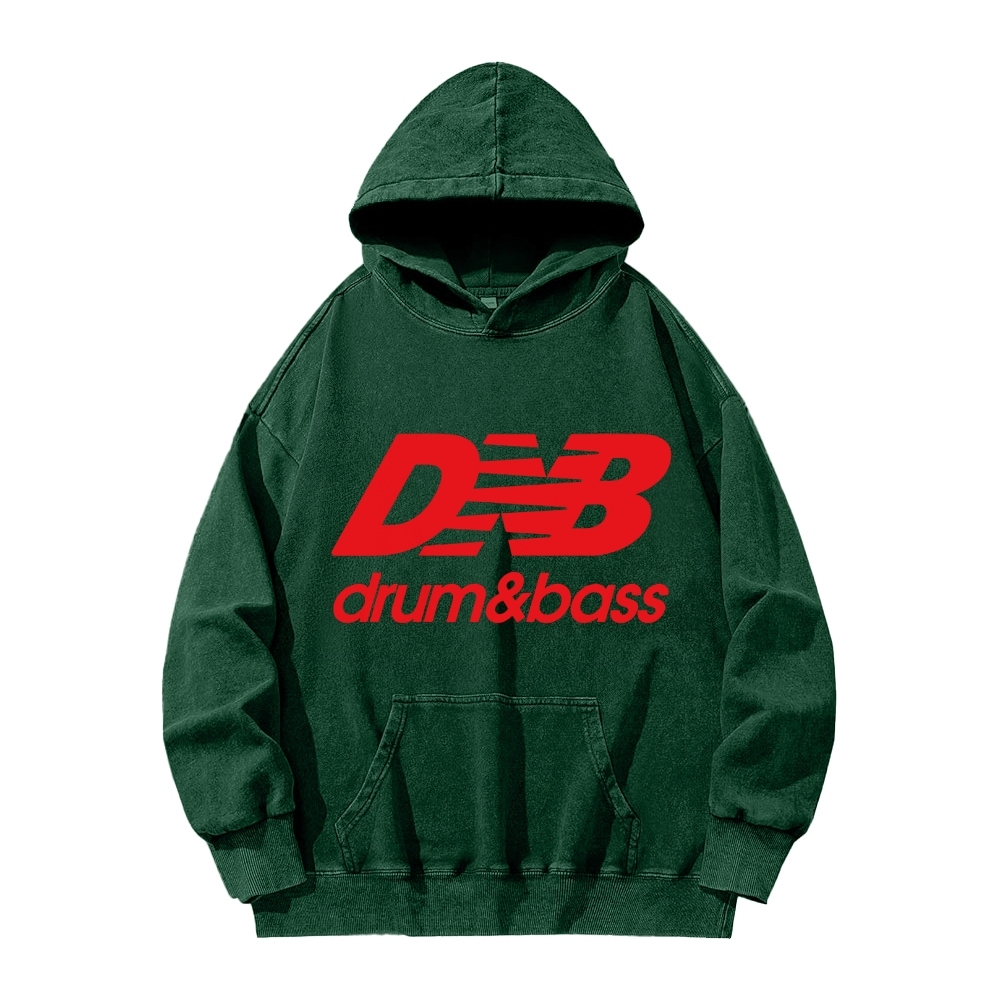 DNB Drum And Bass Vintage Washed Hoodie